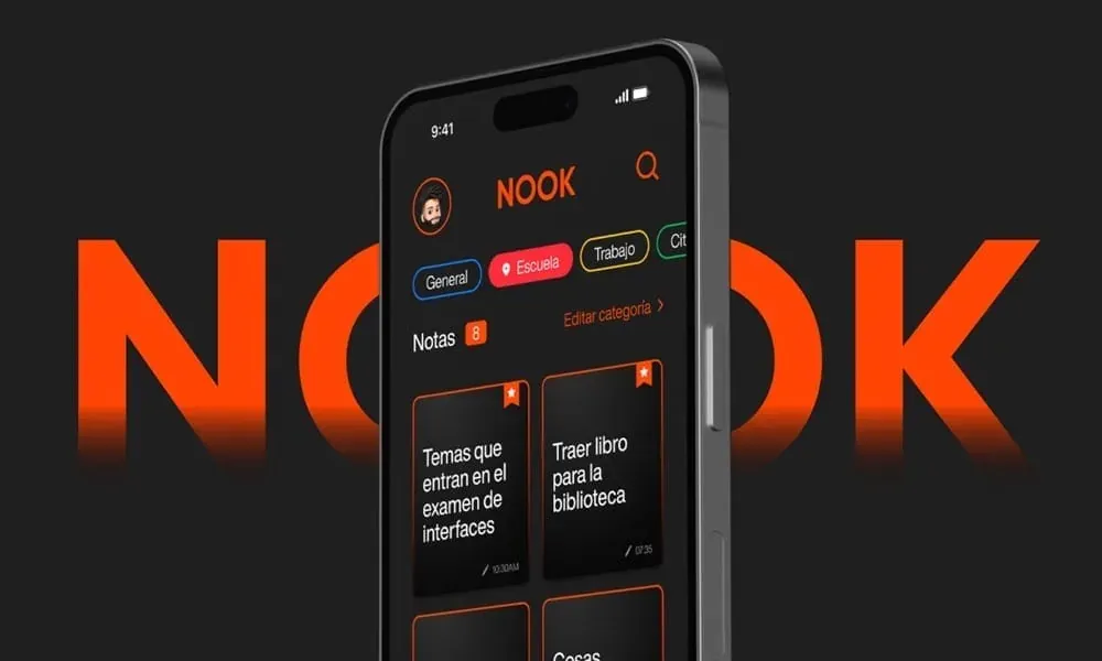 App Nook - Diseño UX/UI móvil - OddXandre Portfolio