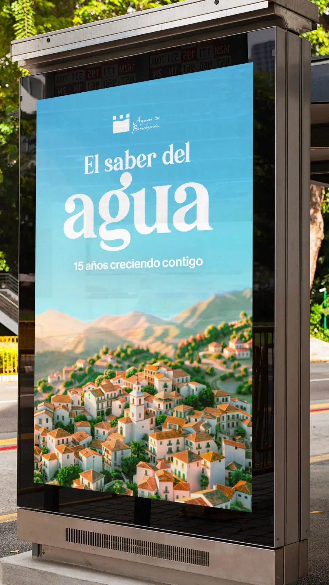 Diseño de cartelería Aguas de Benahavís - Detalle 1