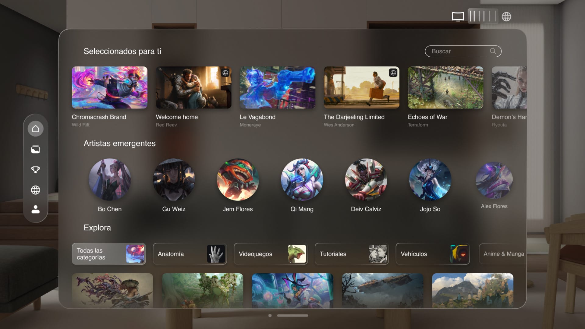 Beyond Frames - Galería de arte digital en entorno virtual