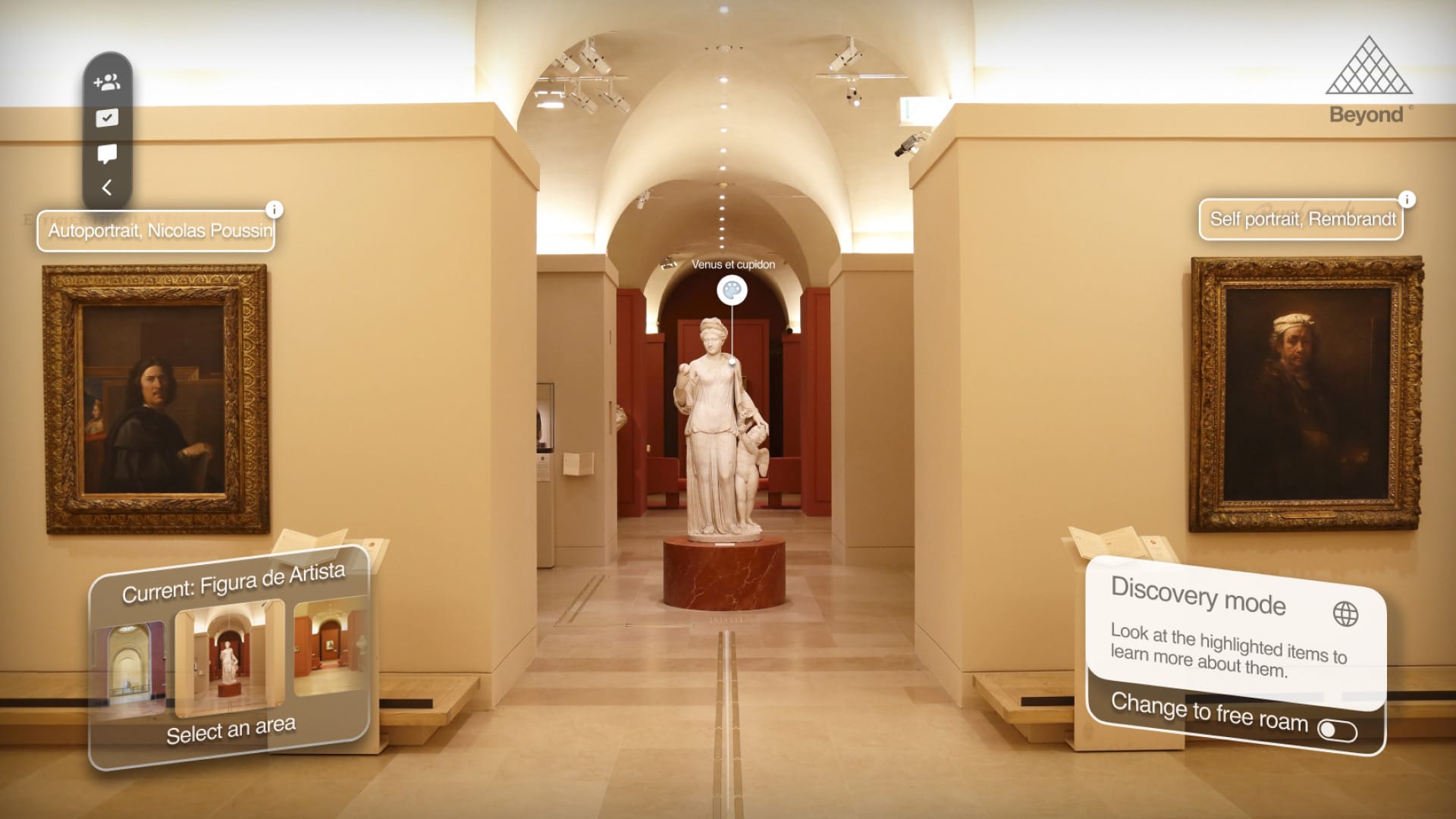 Beyond Frames - Detalle de interacción con obras de arte