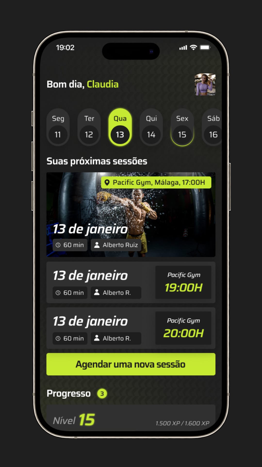 Inboxe Fitboxing - Perfil de usuario y logros