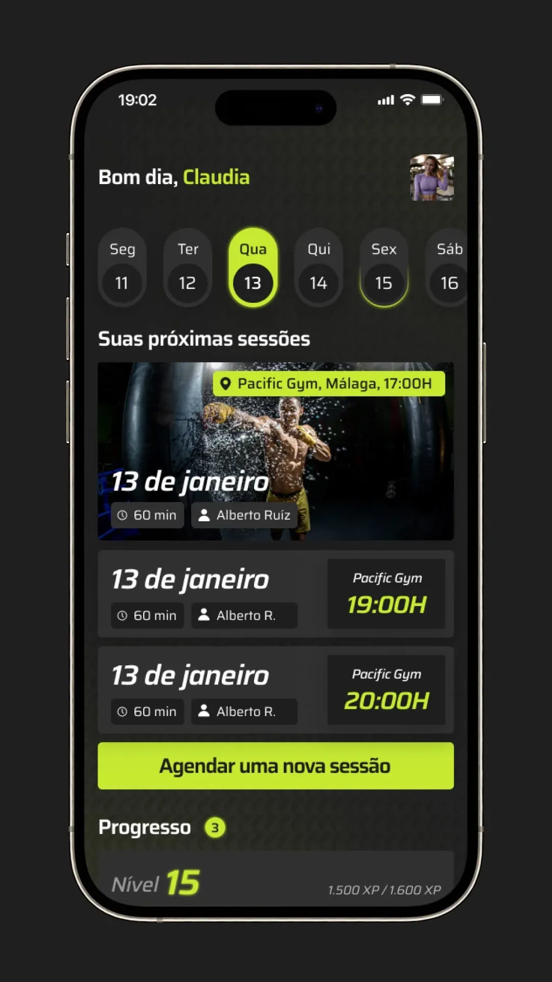 Inboxe Fitboxing - Perfil de usuario y logros